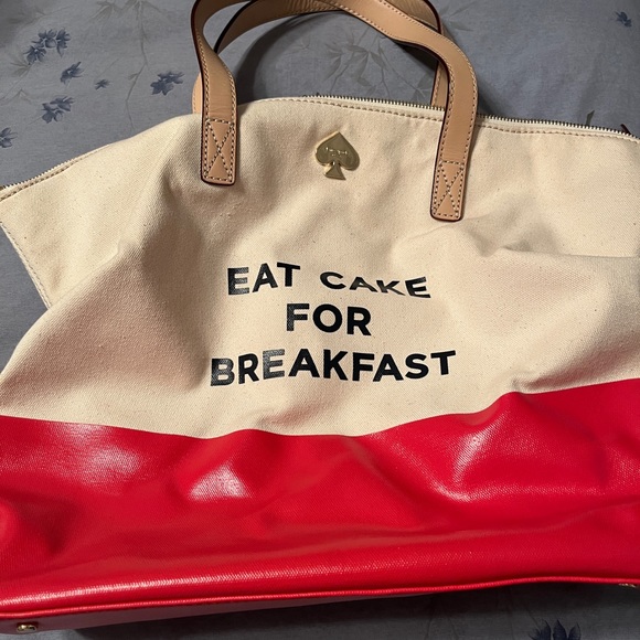Kate Spade Eat Cake For Breakfast Tote Bag Purse - Picture 5 of 14